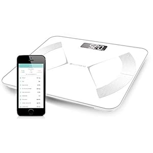 Silvergear Slimme Personenweegschaal – Bereken je BMI, Vetpercentage, Spiermassa en Meer – Verbind met App via…