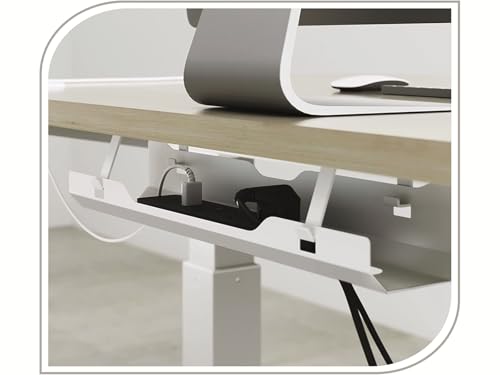 Soporte de Cable PureMounts® para Escritorio, Gestión de Cables Bajo el Escritorio, Blanco miniatura 6