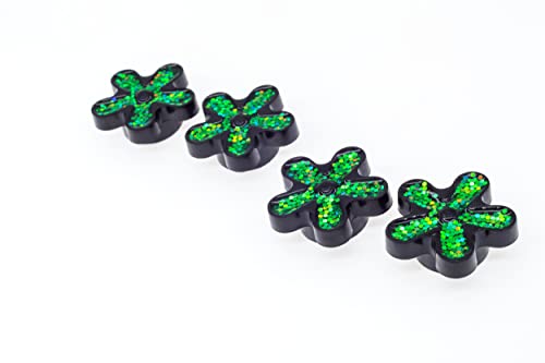 Image of FD&D Multiple Use Shining Screw Cap, Green Daisy Pattern with M5 Machine Screw