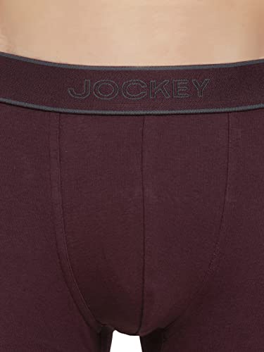 Image of Jockey 1015 Men's Super Combed Cotton Rib Solid Trunk with Stay Fresh Properties