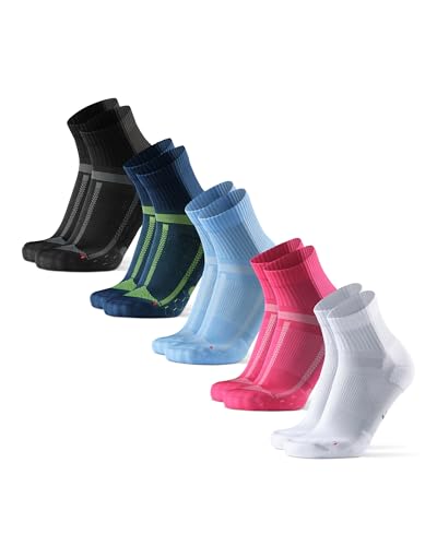 Image of DANISH ENDURANCE Ultra-Comfort Quarter Running Socks, Performance Socks, Men & Women - 3 or 5 Pack