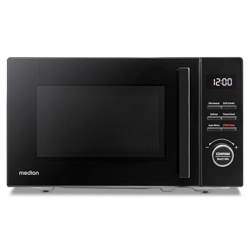 MEDION Mikrowelle klein mit Grill (20 Liter, 800 Watt, 1000 Watt Grill, 8 Automatik-Programme inkl....