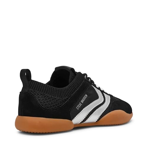 Steve Madden Women's Reboot Sneaker, Black, 10