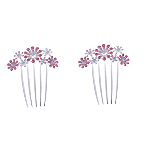 Didiseaon 2 Piezas accesorios para el cabello de las mujeres hair topper handmade decoración de cristales peine de pelo de mujer tocado de mujer peine insertado pedrería sombrerería Decorar