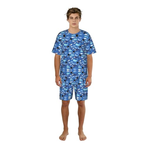 Pyjama homme imprimé baleine idéal pour vos week-ends paresseux