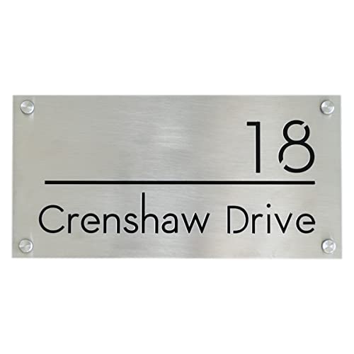 304 Stainless Steel Modern House Number For Outside, Address Number Plaque, Custom Sign,Personalized Sign 30X15Cm #TOP6