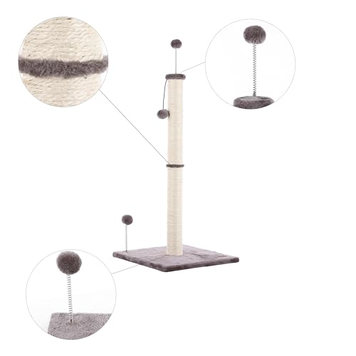 Rascador Pilar para Gato con Juguetes y Sisal 38 pulgadas miniatura 3