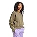 adidas Women's Small Logo Fleece Sportswear Sweatshirt, Olive Strata/White, Large