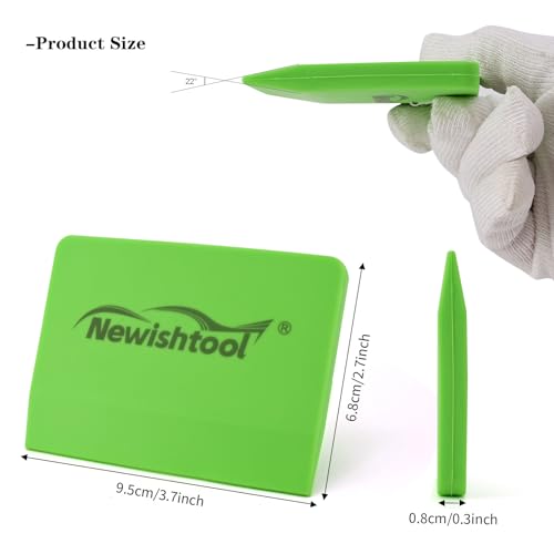 Image of NEWISHTOOL Soft Silicone Small Squeegee for Vinyl, 2 PCS Rubber PPF Tool | PPF Squeegee, Window Tinting V-Blade Scraper, Glass Film Application, Car Paint Protective Film Installation & Water Removal