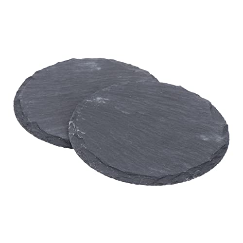 BESTonZON 2Pcs Natural Stone Basking Platform for Reptiles Lizard Turtle Gecko Snake Feeding Dish Design for Habitat Decoration and Daily Use