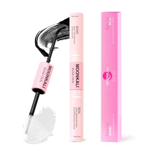Lash Cluster Glue Bond and Seal Waterproof 2 in 1 Long-Lasting Eyelash Cluster Adhesive 72H Strong Hold 10ML Lash Clusters Glue by MOONKALI