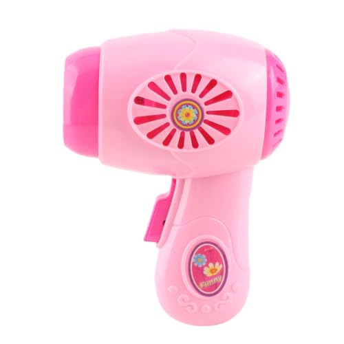 Saluaqui Electronic Pretend Hair Dryer Toy for Kids - Interactive Battery-Powered Doll Hair Dryer in Pink for Role Play and Hand-Eye Coordination