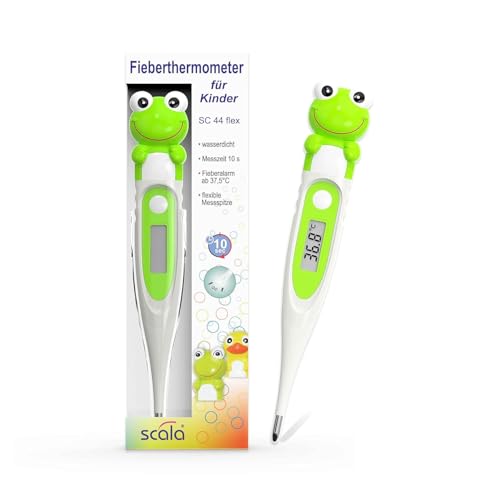 Scala SC 44 Rana Flex Speed 10 sec. Termómetro Digital Fiebre Corporal Niños Adultos Medición Oral Rectal Axilar Preciso Rápido Seguro, Verde, Unisex