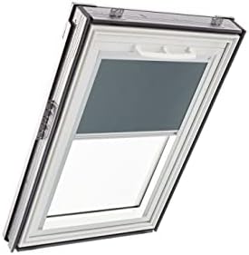 Original Roto Verdunkelungsrollo ZRV - Nahezu vollständige Verdunkelung - Führungsschiene Silber - Für Dachfenster der Baureihe Q - Größe 114/098 | 11/09 - Stofffarbe Dunkelgrau