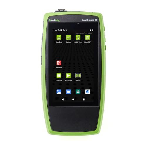 Image of NetAlly LinkRunner AT 3000 Copper and Fiber Network Cable Tester. Fast 8-Step AutoTest Including PoE, Ping, Switch, DHCP, Cable, LANBERT, WiFi connectivity, Link Speed & Duplex up to 10 Gig