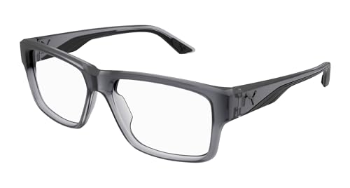 PUMA PU0446O-003 gafas de ver color gris de pasta montura cuadrada para hombre 57