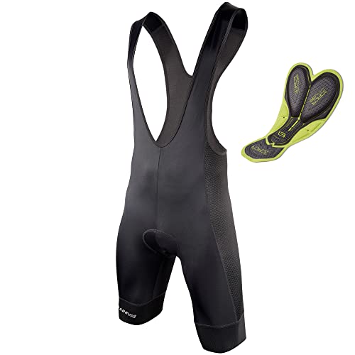 Cycling Shorts 6 Hour 500KM Ride Cycling Bib Shorts 3D Gel Padded Men's Cycling Bib Tights Shockproof Pro Team Bike Shorts Black