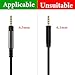 Linkidea Audio Cable for HD620S HD599 HD598SR HD579 HD569 HD560S HD559 HD558 HD550 HD505 HD400 PRO Headphones, 2.5mm to 3.5mm Replacement Aux Cord (5.6ft / 1.7m)