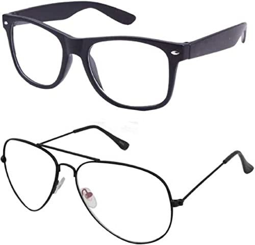 Image of UV-Protected Unisex Wayfarer And Aviator Combo Pack Of 2 Sunglasses