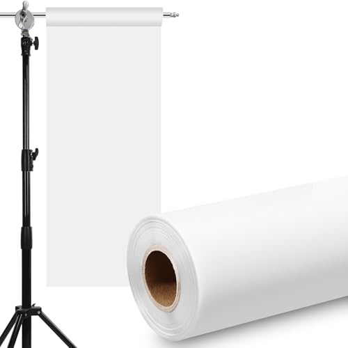 Image of Nezyo Light Diffuser Sheet 15.75 x 590.6 Inch / 0.4 x 15 m Diffusion Film Sheet Lighting Gel Diffuser Roll White Diffusion Paper Roll for LED Flash Strobe Light Photography Video