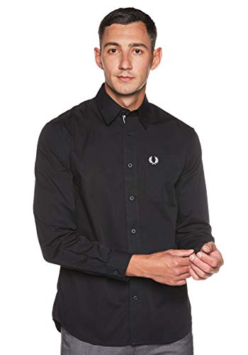 Preisvergleich Produktbild Fred Perry - Button Down Shirt - Schwarzes Hemd