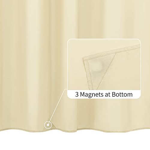 ALYVIA-SPRING-Cream-Fabric-Shower-Curtain-Liner-Waterproof-Soft-Light-Weight-Cloth-Shower-Liner-with-3-Magnets-Hotel-Quality-Machine-Washable-Standard-Size-72x72-Cream