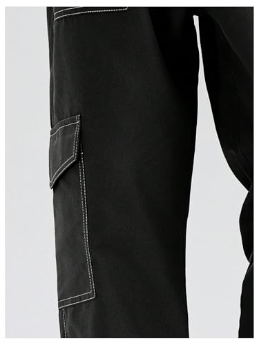 SHENHE Girl's Baggy Jeans Cargo Pants Elastic Waist Wide Leg Streetwear Pants with Pockets4