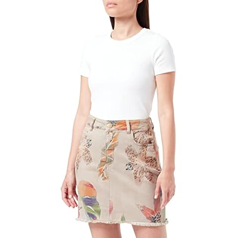 Desigual Fal_davos, Falda Mujer, Marrón (Brown), 42 Cover