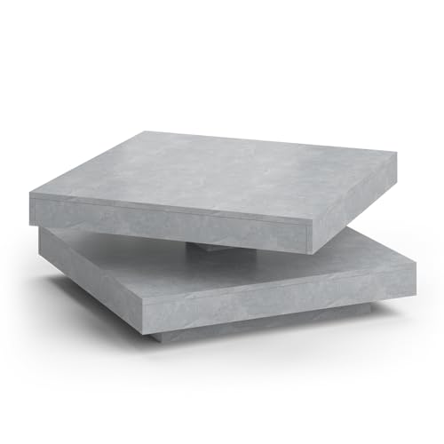 Vicco Mesa de Centro Elias, Hormigón, 70 x 70 cm