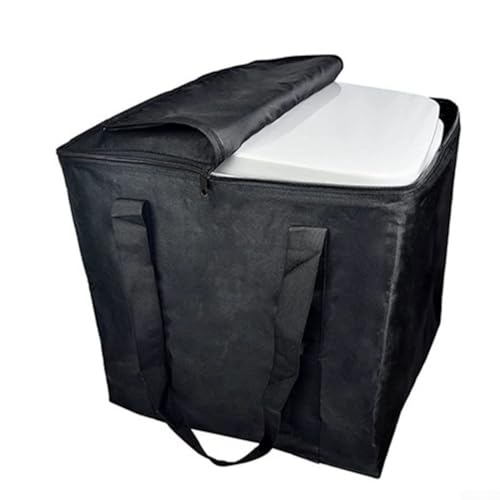 CNANRNANC Bärbar toalettväska 5,3 gallon RV toalettskydd dubbelfast nylon Oxford tygskydd med handtag för camping utomhusresor, Som bilden visar, black