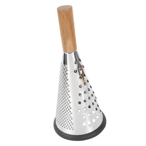 Rallador Manual de Queso ABOOFAN Plateado con Mango de Madera miniatura 1