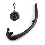 Tubo de esnórquel de forma compacta con compatibilidad de silicona y estuche de almacenamiento enrollable para uso en exteriores