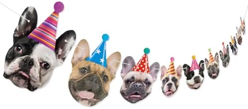 Hooqict Dog Birthday Banner Puppy Themed Party Decorations for Ba...