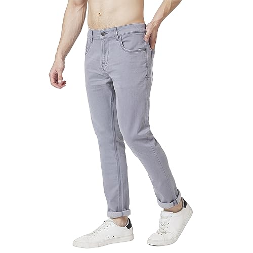 Image of Spykar Men's Kano Slim Fit Mid-Rise Jeans (Ankle Length)