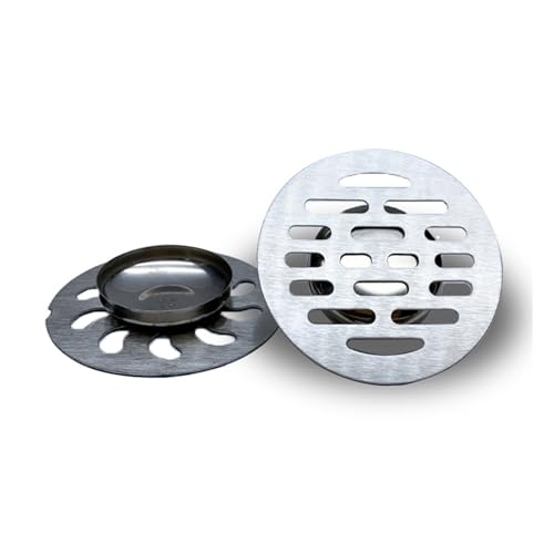 WEIHU(せき湖) 1 個のステンレス鋼の床排水カバーオーバーフローラウンド詰まり防止シャワー排水浴室洗濯機トイレ下水(7.0cm)