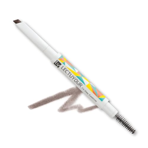 レクチュア フィットステイアイブロウ グレーブラウン (本品) 【日本製】 アイブロウ 長持ち 密着 ウォータープルーフ 汗 水 皮脂 強い 落ちない 長時間キープ ふんわり眉 なめらか 仕上がり キレイ 眉メイク 苦手 簡単 グレーブラウン 細く 太く どちらも描ける 73436