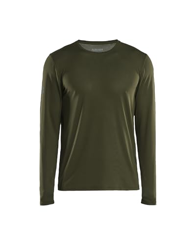 Camiseta de trabajo manga larga Blaklader 3423 verde bosque talla L