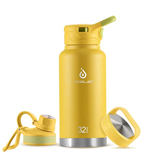 IDEUS Vacuum Insulated Water Bottle 950ml/32oz, Leak-Proof Stainless Steel Water Bottle, Double Wall Flask