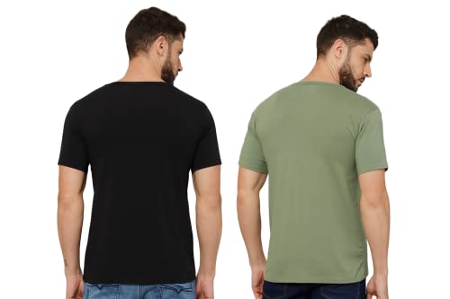 Image of T-Shirt for Men - 100% Cotton Casual T-Shirt | Half Sleeve, Round Neck 4 Way Stretch Fabric | Slim Fit T-Shirt