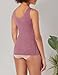 Bali Women's Easylite Shapewear Tank, Rustic Berry Red Lace, Small
