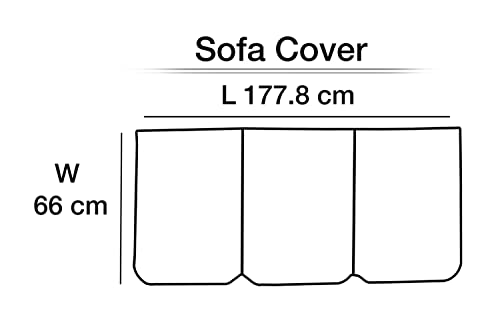 Image of The Furnishing Tree Velvet Floral Pattern 3 Pieces Bottom only 3 Seater Sofa Cover Set Red