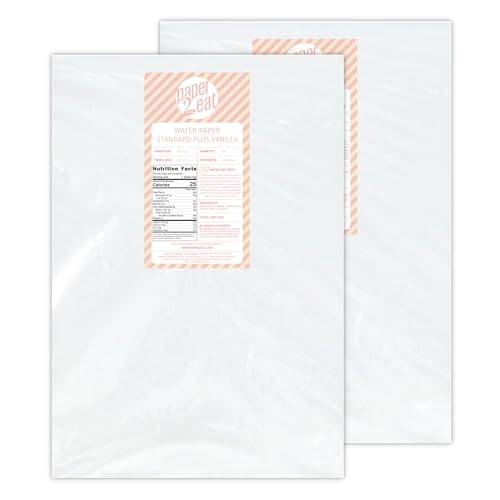 Printable Edible Wafer Paper Sheets from paper2eat (0.40 mm - 100 sheets/Vanilla)