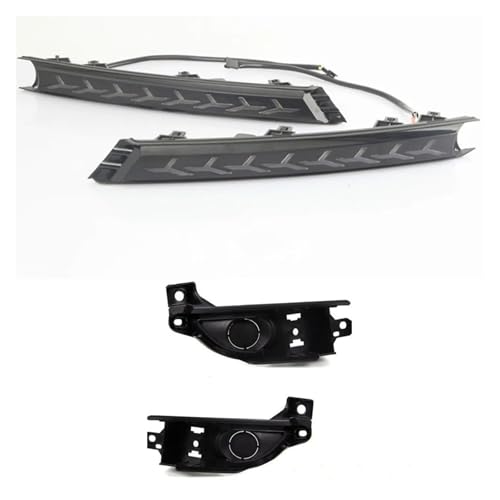 Feux DRL LED et antibrouillards haut de gamme avec cadre pour Mazda CX-5 2017-2021
