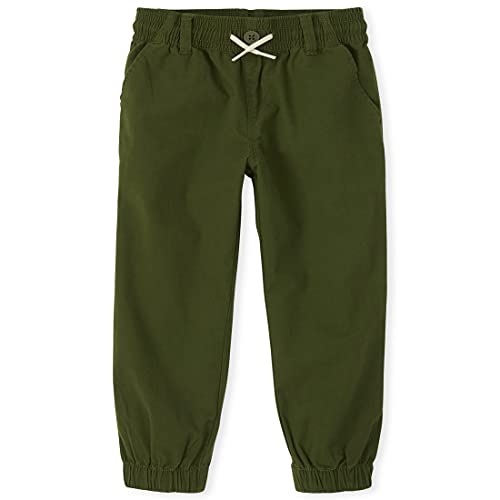The Children's Place,Woven Stretch Pull On Jogger Pants,Dark Ivy,7