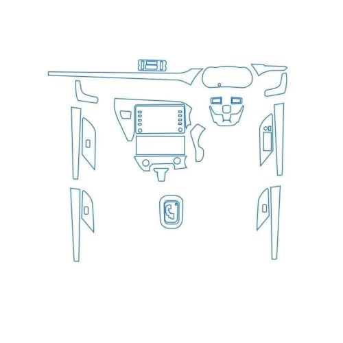 Película protectora transparente de navegación para salpicadero e interior de Hilux 2