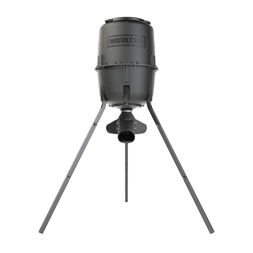 Moultrie Gravity Deer Feeder - Tripod Game Feeder - Easy Conversion Adapter - Protein Pellet Ready - Rugged No-Power Setup for Deer Management