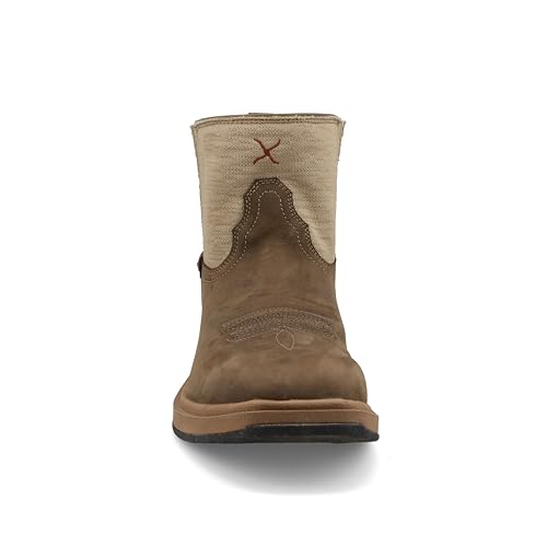 Twisted X Men's 6" UltraLite X Boot, Wide Square Toe with UltraLite X, Shitake & Khaki, 8.5 D by Twisted X - Image 6