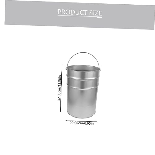 Caneca de basura metálica portátil rectangular 1.38 lb miniatura 2