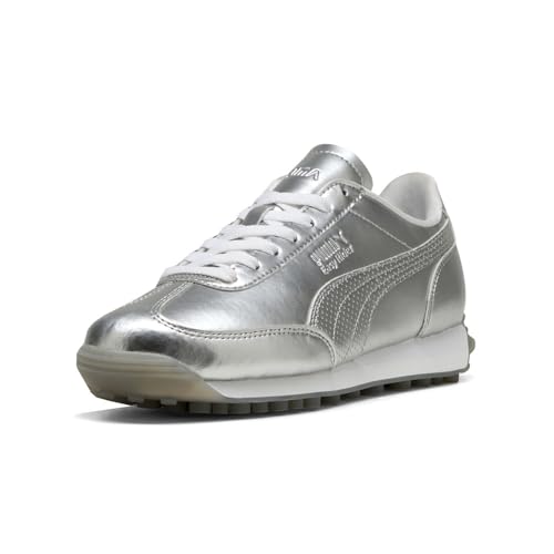 PUMA Womens Easy Rider Astro Escape Metallic Lace Up Sneakers Shoes Casual - Silver - Size 7 M2