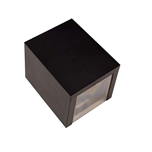 Arandela Efeito 2 Focos Preto Sem Friso Box Policarbonato St1386